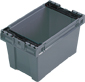 bacs gerbables &agrave; rabats - 28 litres - ref31e29 GRIS