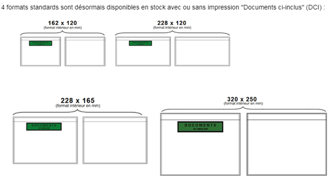 Pochettes documents ci-inclus Neutre format A5